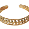 Bracelet Manchette Feuillage Doré – Acier Inoxydable 18K (Réf. BRD-006)